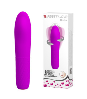 Вібратор з ротацією Pretty Love Burke, фіолетовий, 16 х 3.6 см - No Taboo