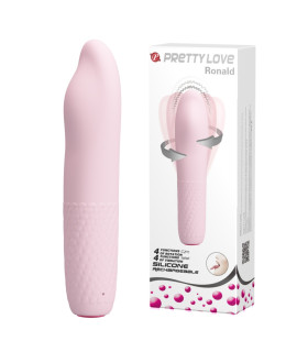Вибратор с ротацией Pretty Love Ronald, розовый, 16 х 3.6 см - No Taboo