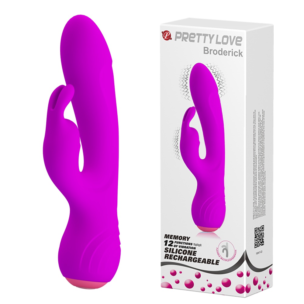 Вибратор-кролик многоскоростной Pretty Love Broderick фиолетовый, 17.9 см х 3.5 см фото №0 — секс игрушки: Украина, NO TABOO