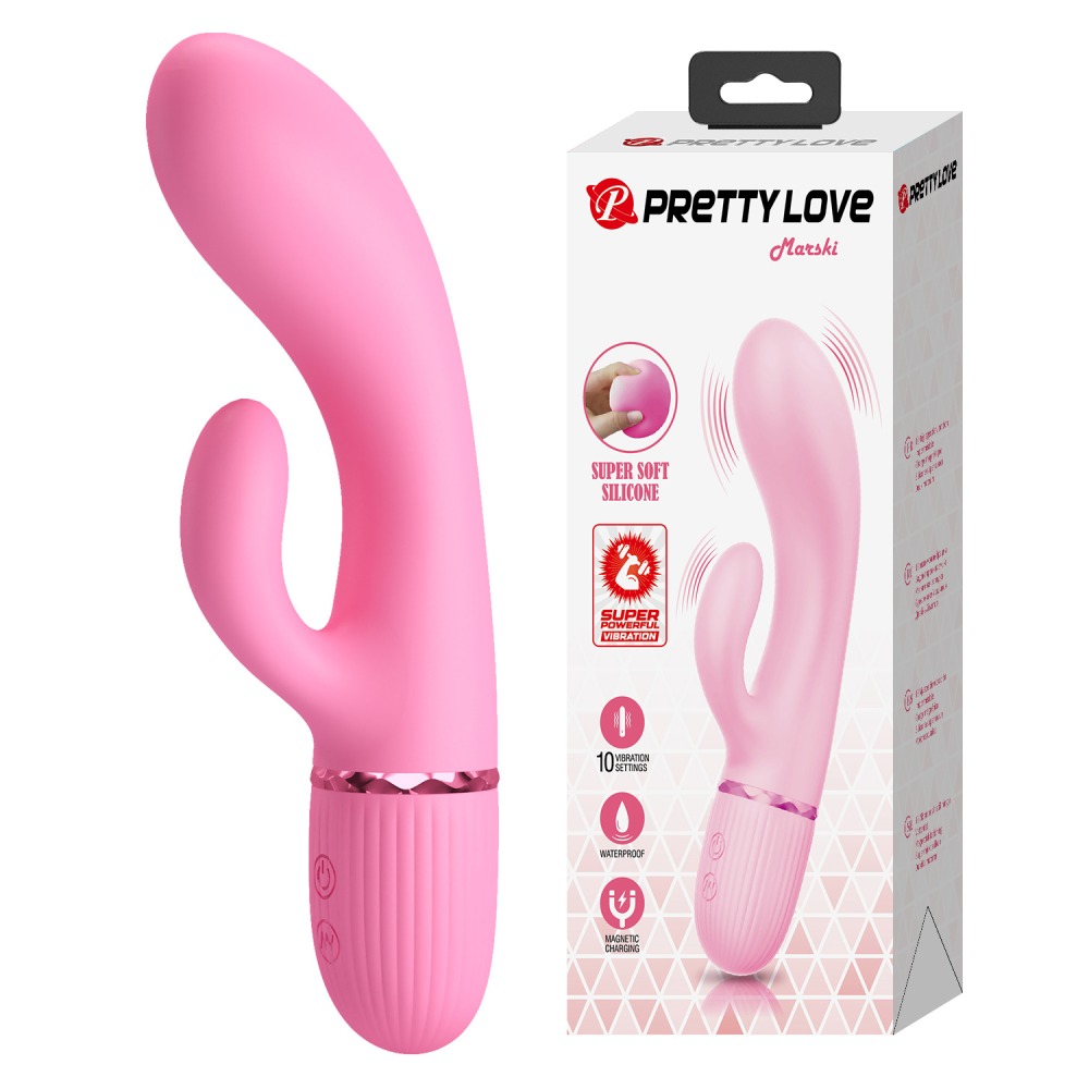 Вибратор-кролик Pretty Love Marski, розовый, 18 х 3.6 см фото №0 — секс игрушки: Украина, NO TABOO