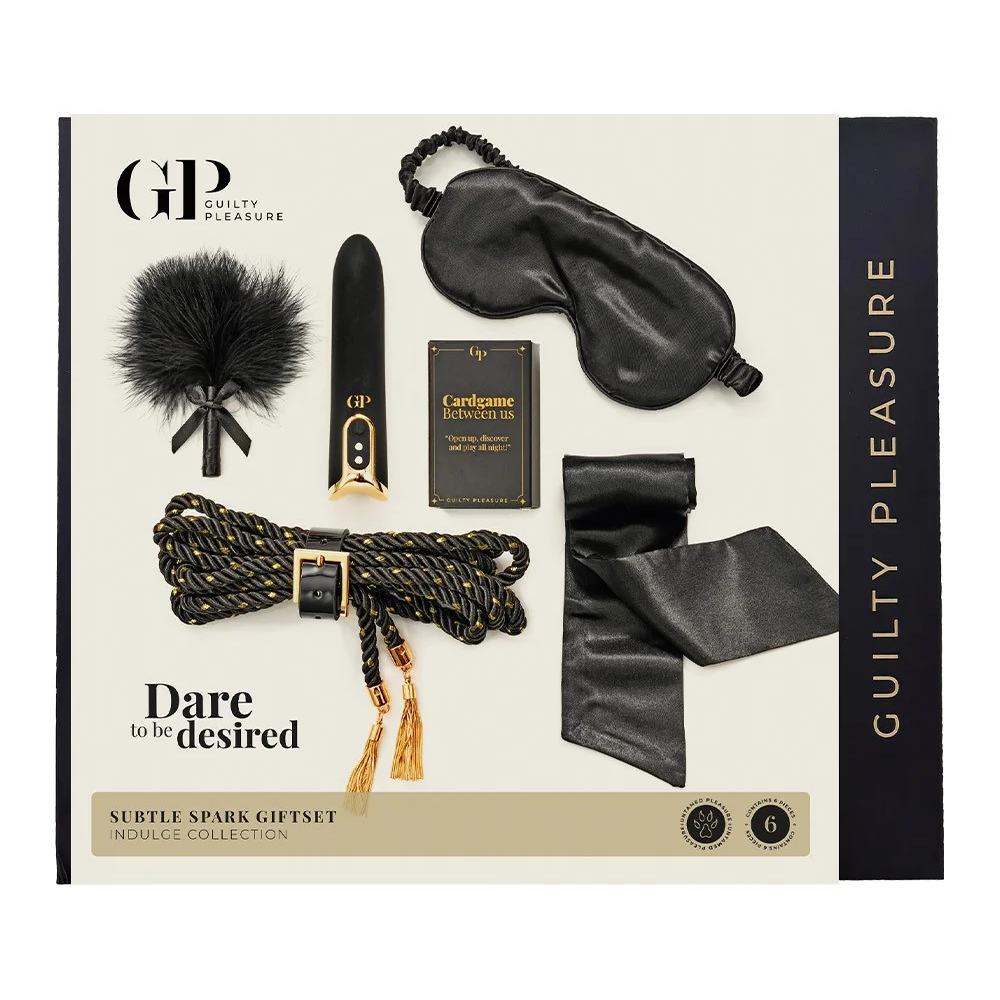 Подарочный набор Guilty Pleasure Subtle Spark, чёрный, 6 предметов фото №2 — секс игрушки: Украина, NO TABOO