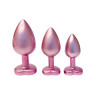 Набор анальных пробок Dream Toys Gleaming Love, перламутрово-розовый, 3 шт фото №3 — секс игрушки: Украина, NO TABOO