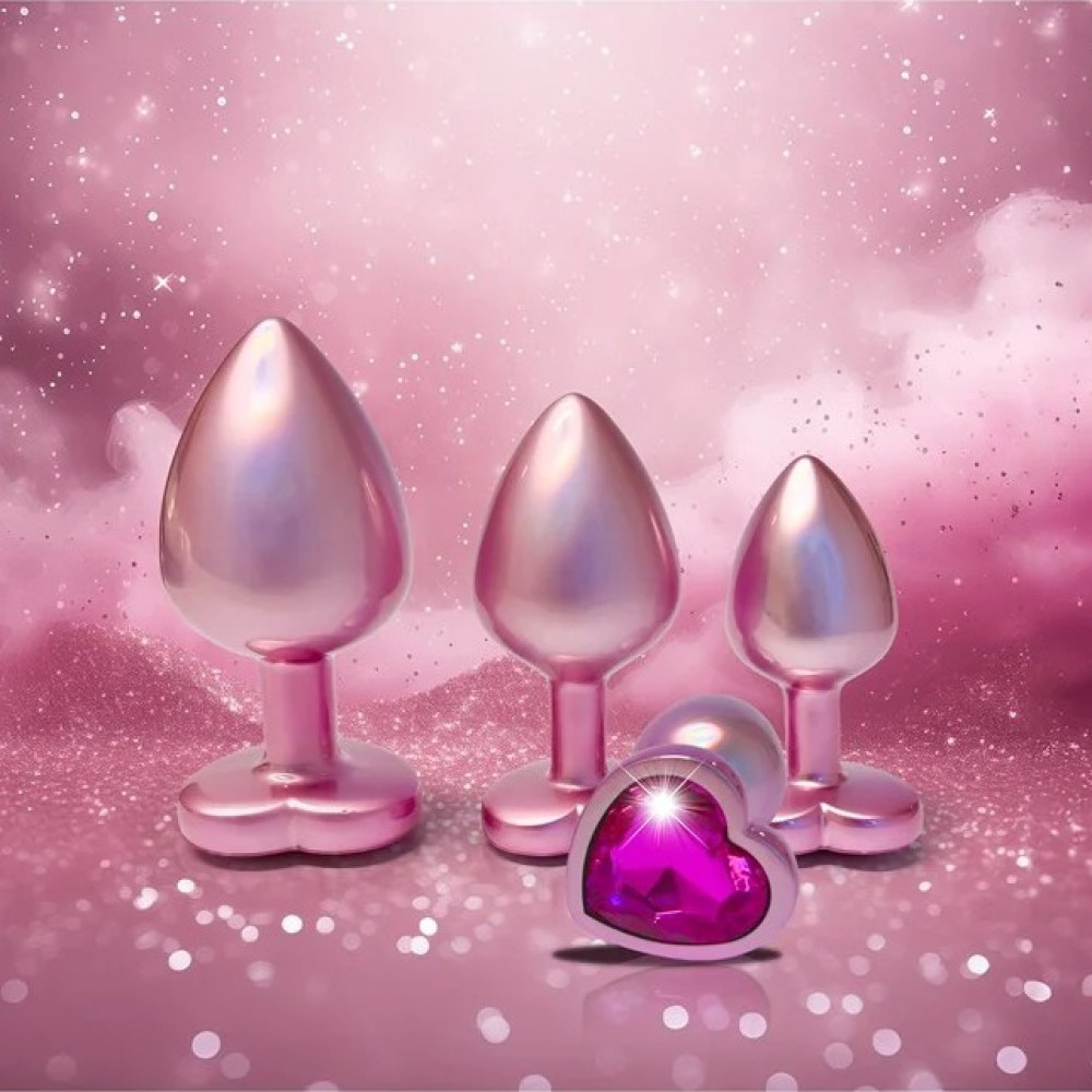 Набор анальных пробок Dream Toys Gleaming Love, перламутрово-розовый, 3 шт фото №4 — секс игрушки: Украина, NO TABOO