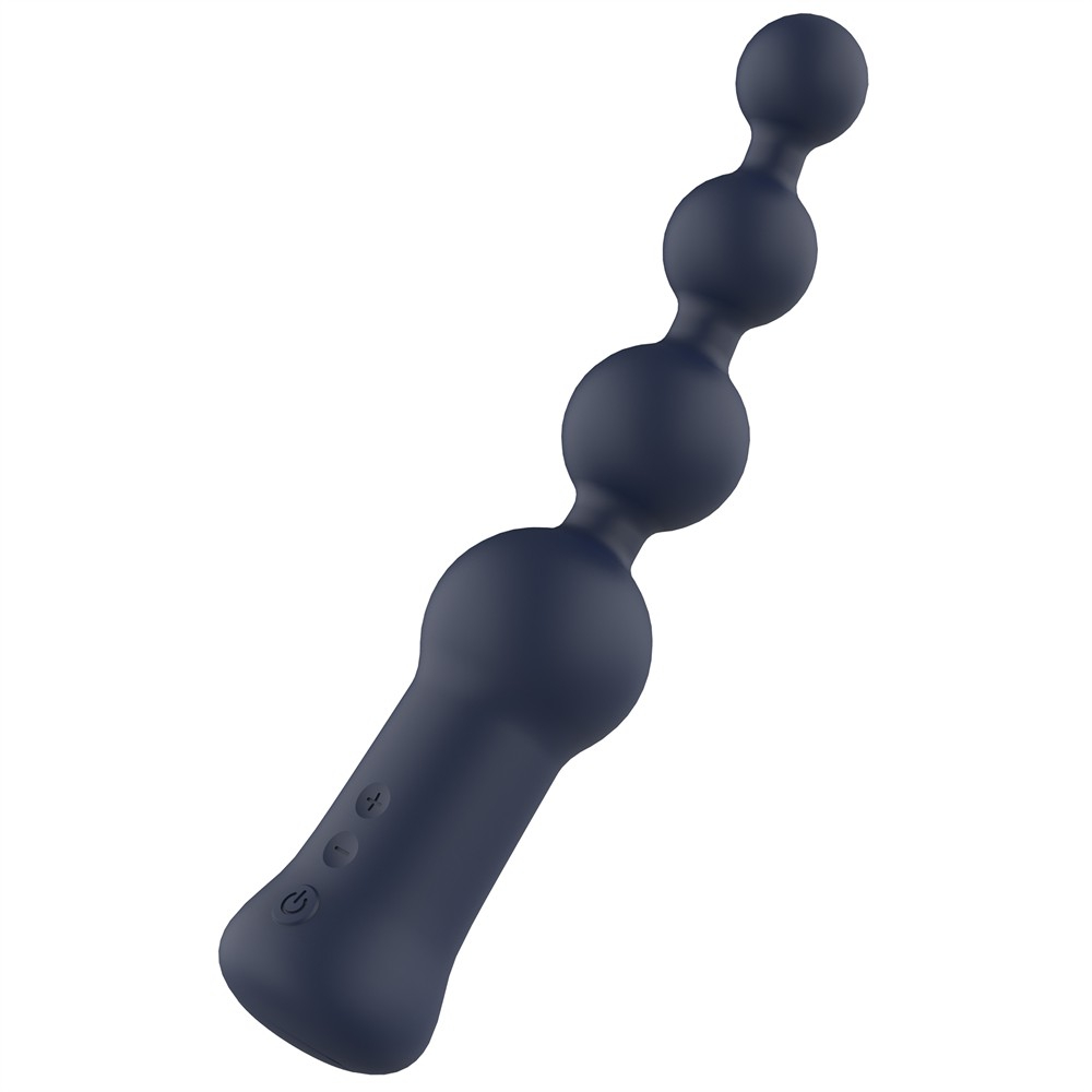 Анальный вибратор Dream Toys Hubble елочка на 4 шарика, синий, 18,6 × 4,2 см фото №3 — секс игрушки: Украина, NO TABOO