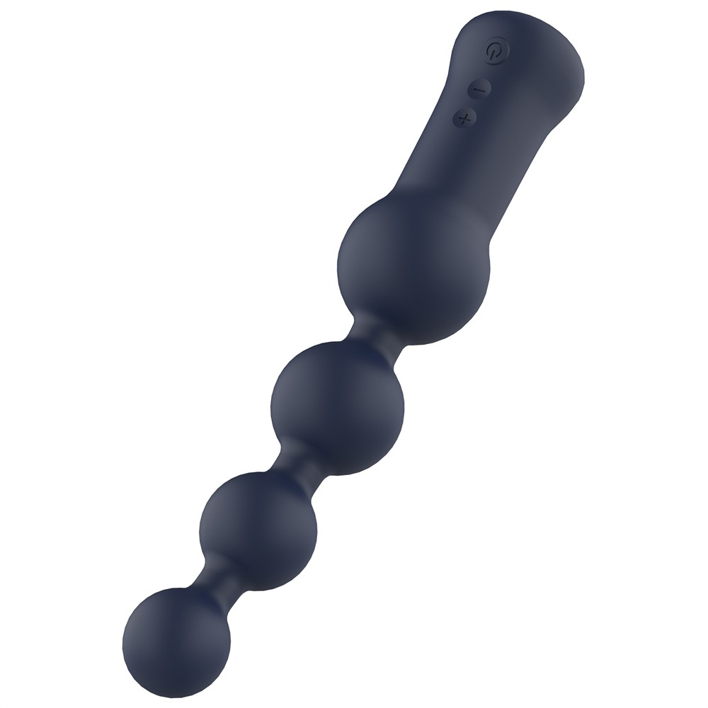Анальный вибратор Dream Toys Hubble елочка на 4 шарика, синий, 18,6 × 4,2 см фото №4 — секс игрушки: Украина, NO TABOO