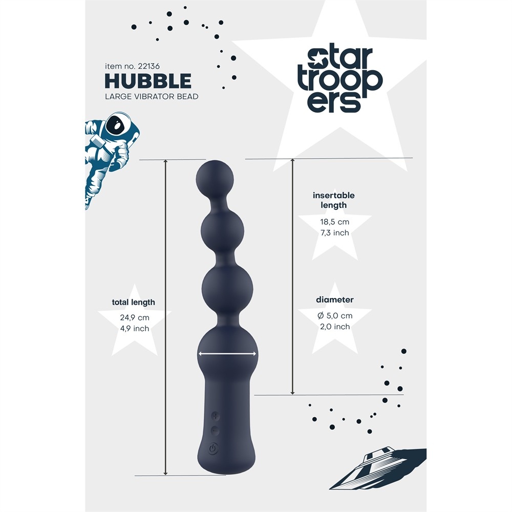 Анальный вибратор Dream Toys Hubble елочка на 4 шарика, синий, 18,6 × 4,2 см фото №11 — секс игрушки: Украина, NO TABOO