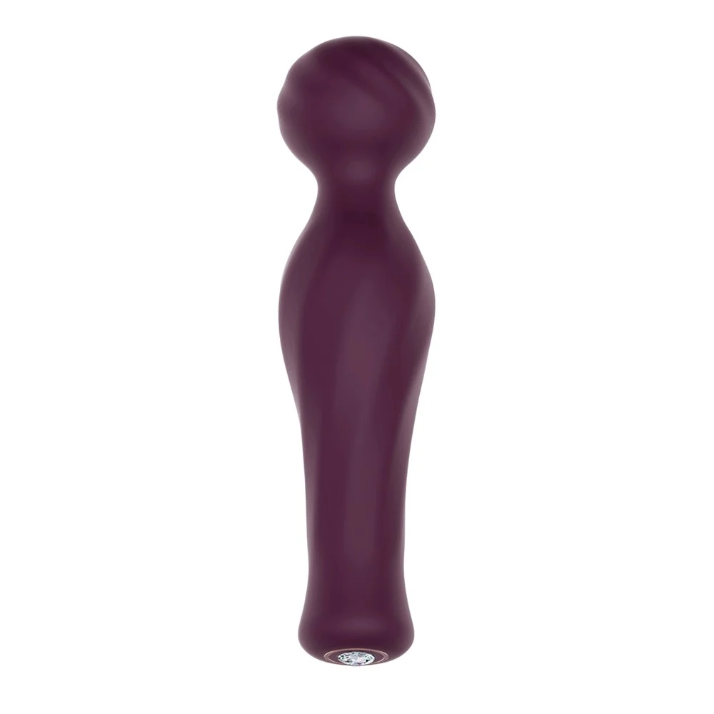 Вибратор-микрофон Dream Toys Magic Wand со стразами, бордовый, 16,5 × 4 см фото №3 — секс игрушки: Украина, NO TABOO