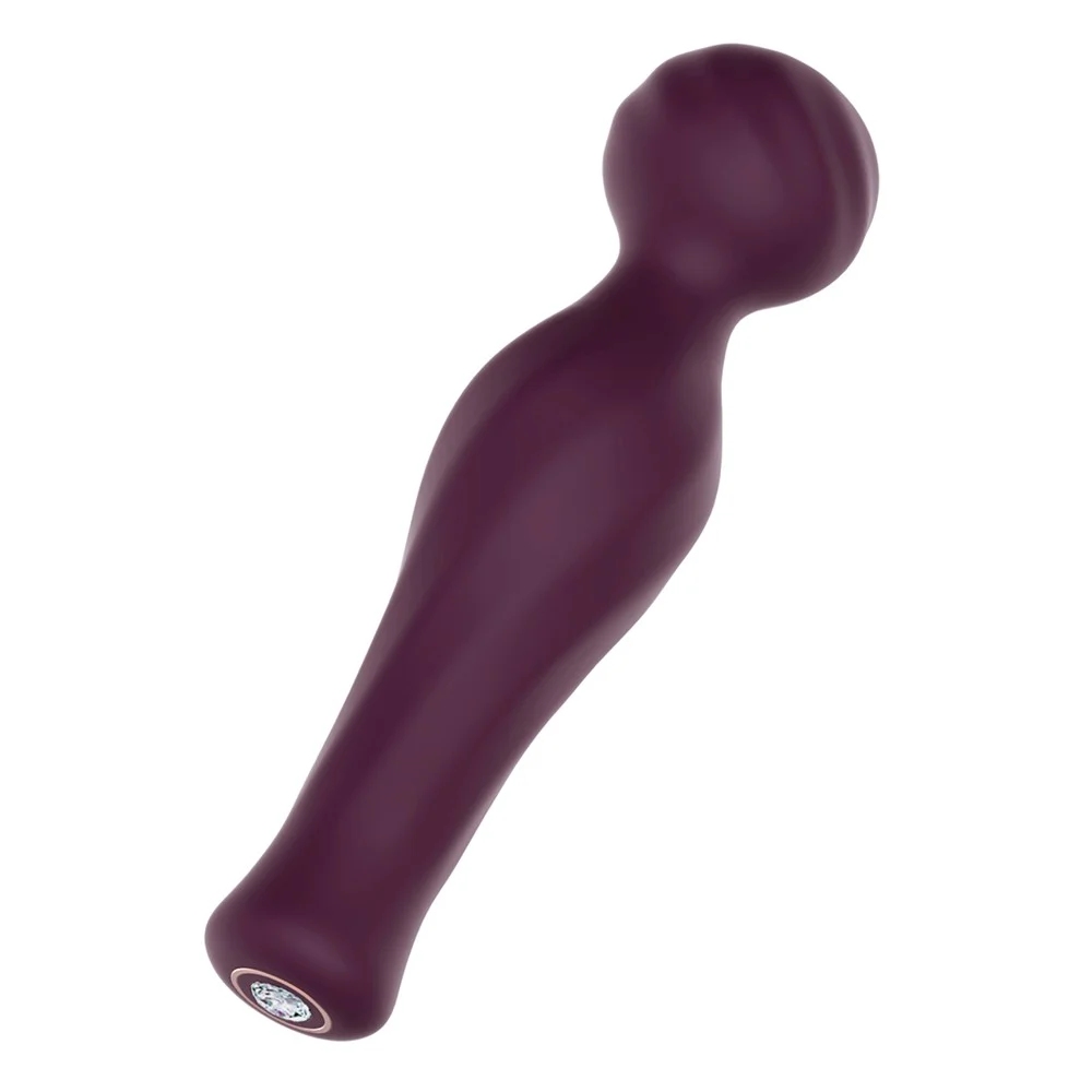 Вибратор-микрофон Dream Toys Magic Wand со стразами, бордовый, 16,5 × 4 см фото №5 — секс игрушки: Украина, NO TABOO