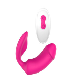 Вагинально-клиторный вибратор Dream Toys Essentials с пультом, розовый, 9 × 3 см - No Taboo