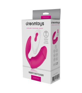 Вагинально-клиторный вибратор Dream Toys Essentials с пультом, розовый, 9 × 3 см - No Taboo