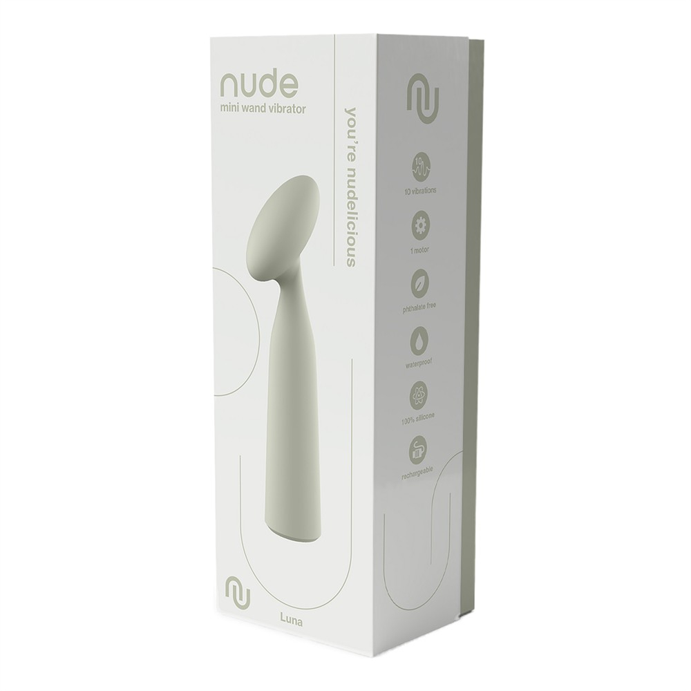 Точечный вибратор Dream Toys Nude Luna в форме мини-микрофона, серый, 16.2 х 3.3 см фото №2 — секс игрушки: Украина, NO TABOO