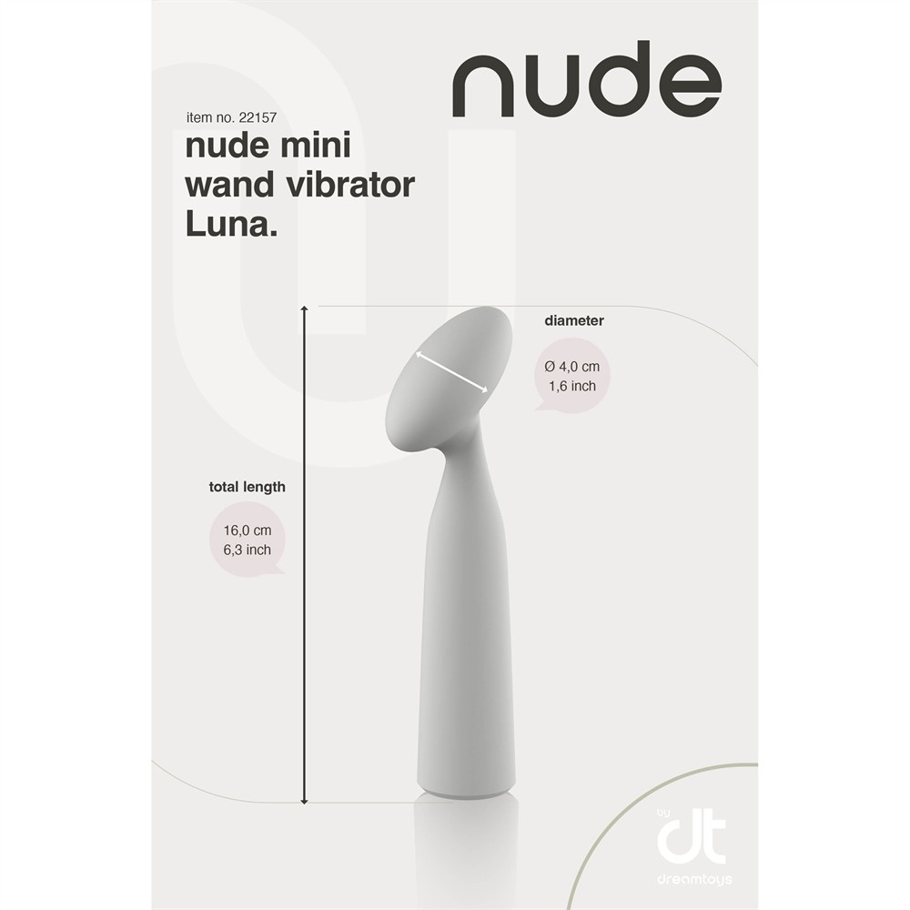 Точечный вибратор Dream Toys Nude Luna в форме мини-микрофона, серый, 16.2 х 3.3 см фото №12 — секс игрушки: Украина, NO TABOO