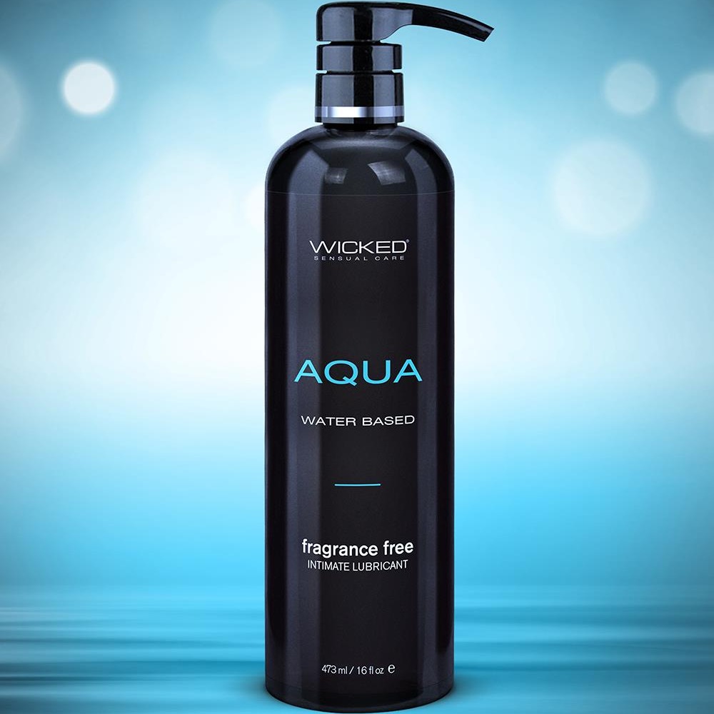 Лубрикант на водной основе WICKED AQUA, нейтральный, 473 мл, фото №2 — секс шоп Украина, NO TABOO