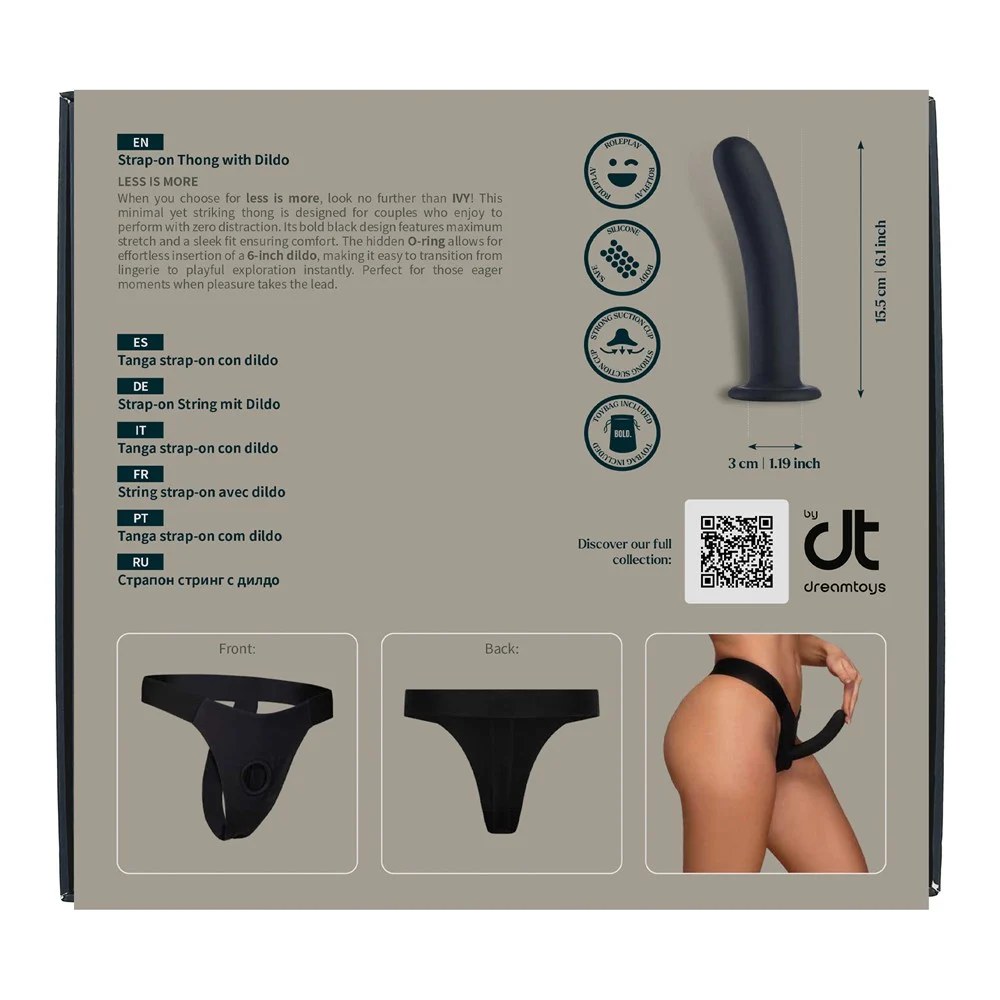 Страпон на трусиках Dream Toys Bold, черный, 12.7 х 3 см фото №9 — секс игрушки: Украина, NO TABOO