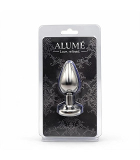 Анальная пробка ALUME, S, с камнем-хамелеоном, серебристая, 7.1 х 3.2 см - No Taboo