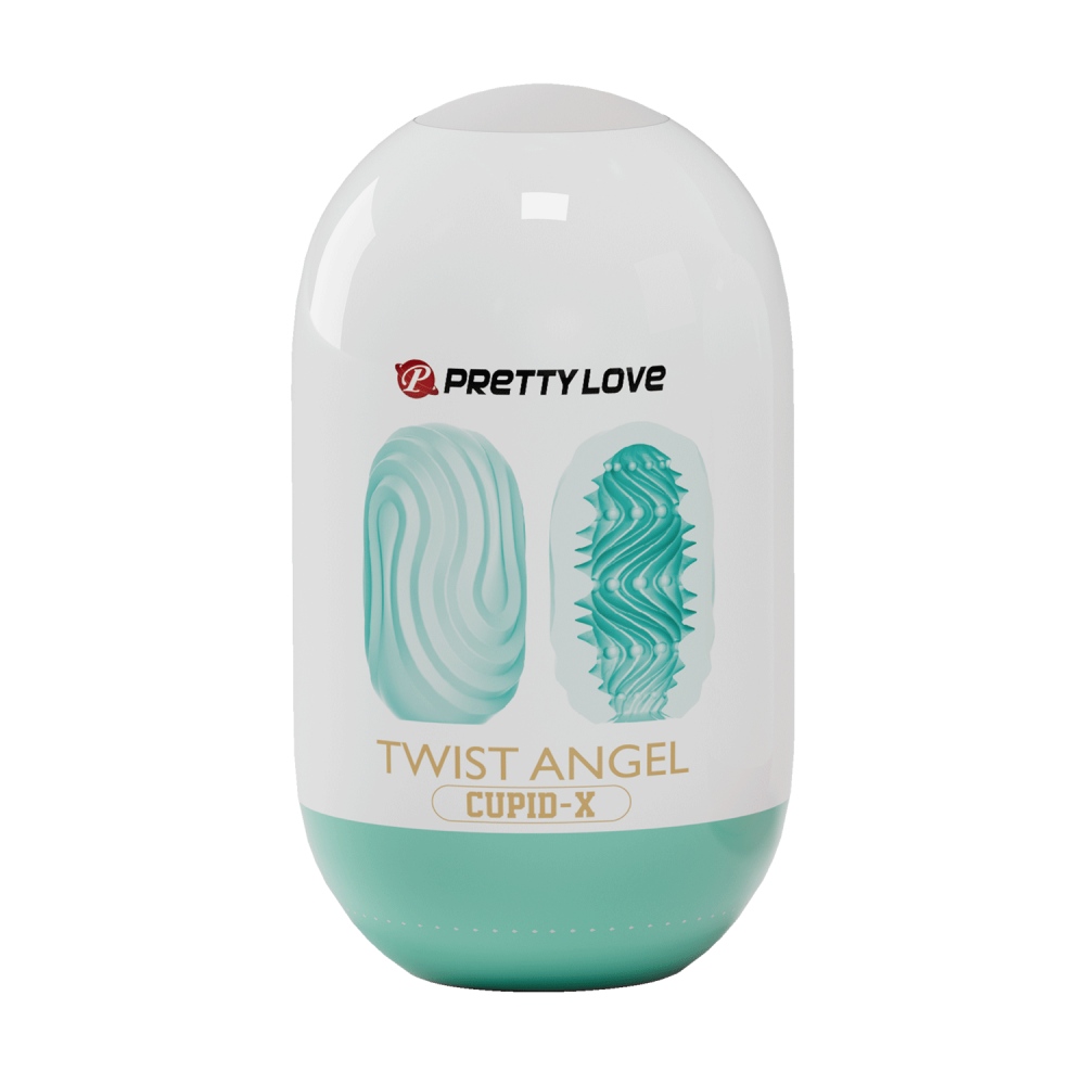 Минимастурбатор Pretty Love Twist Angel Cupid X Egg, мятный, 10 х 5,6 см фото №2 — секс игрушки: Украина, NO TABOO