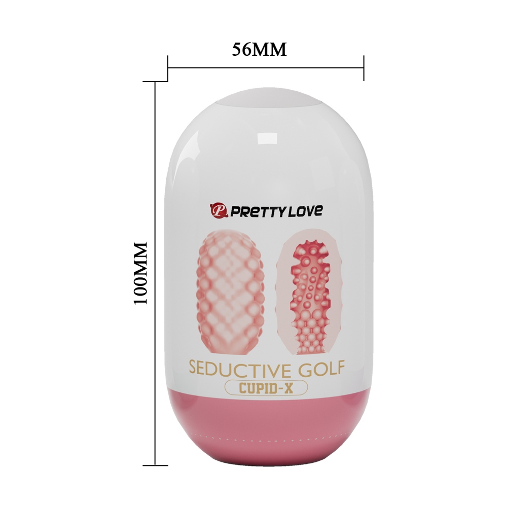 Минимастурбатор Pretty Love Seductive Golf Cupid X Egg, розовый, 10 х 5,6 см фото №5 — секс игрушки: Украина, NO TABOO