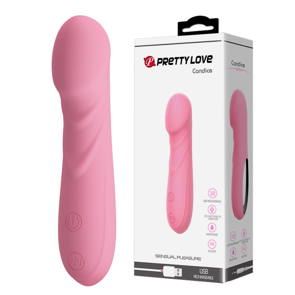 Вибратор для точки G Pretty Love Candice рельефный, розовый, 14.2 х 2.9 см фото №0 — секс игрушки: Украина, NO TABOO