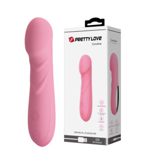 Вибратор для точки G Pretty Love Candice рельефный, розовый, 14.2 х 2.9 см - No Taboo