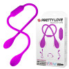 Подвійне віброяйце Pretty Love Dream Lover's Whip гнучке, фіолетове, 65.5 х 3.2 см фото №1 — секс іграшки: Україна, NO TABOO