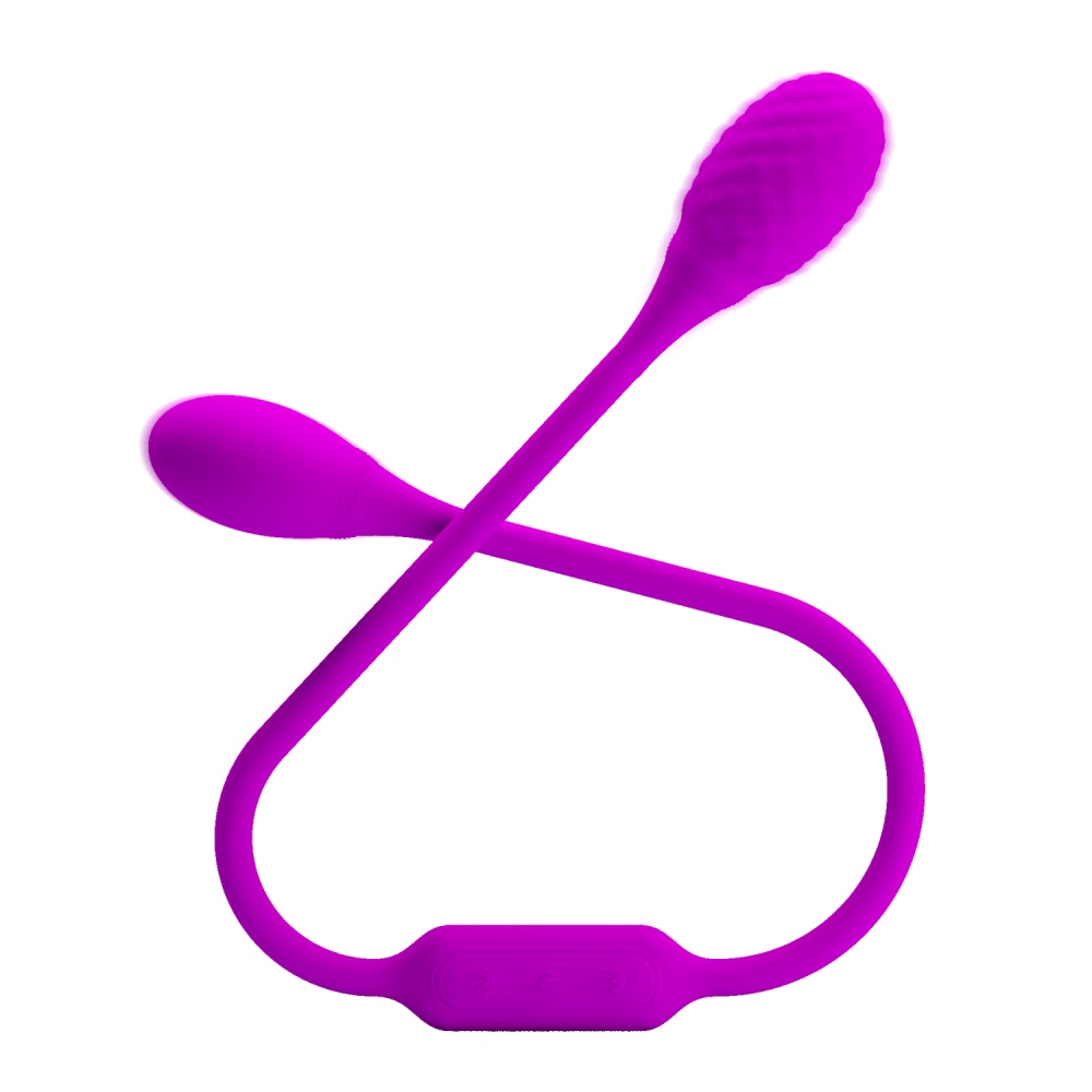 Подвійне віброяйце Pretty Love Dream Lover's Whip гнучке, фіолетове, 65.5 х 3.2 см фото №3 — секс іграшки: Україна, NO TABOO