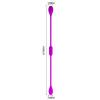 Подвійне віброяйце Pretty Love Dream Lover's Whip гнучке, фіолетове, 65.5 х 3.2 см фото №7 — секс іграшки: Україна, NO TABOO