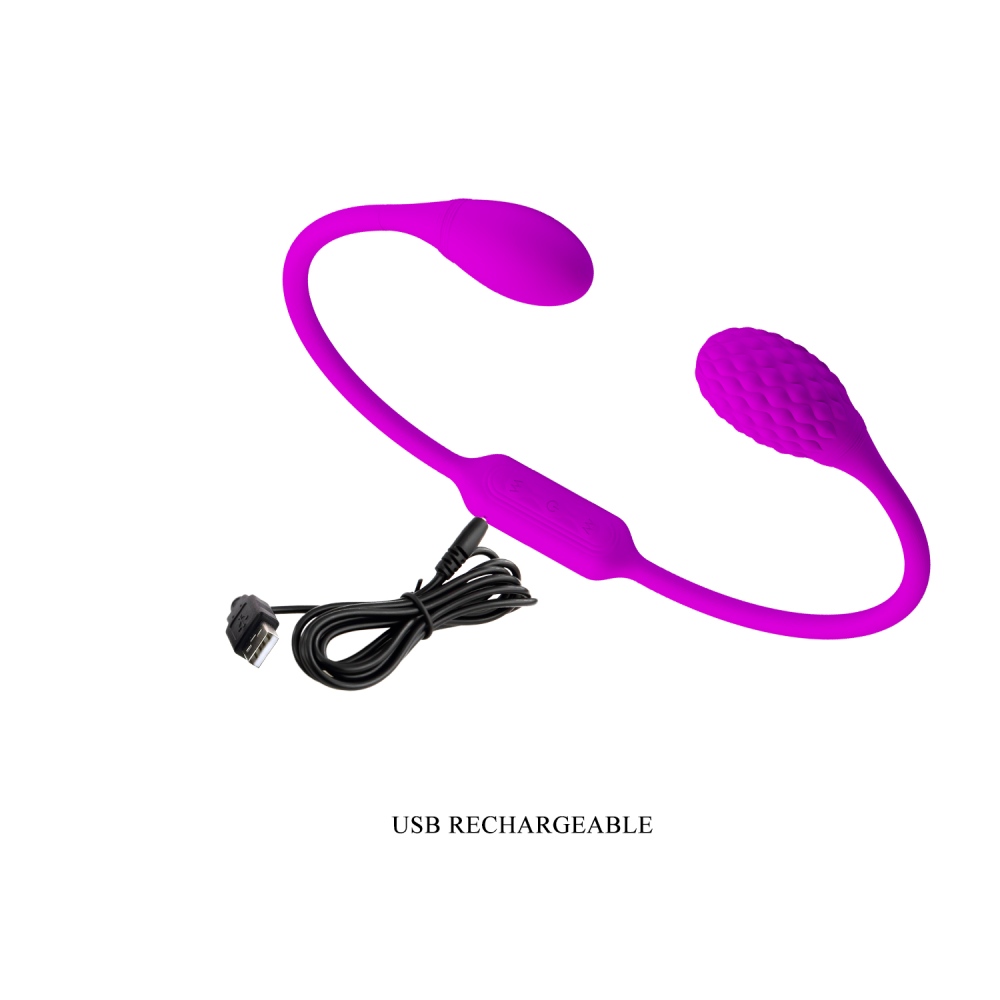 Подвійне віброяйце Pretty Love Dream Lover's Whip гнучке, фіолетове, 65.5 х 3.2 см фото №9 — секс іграшки: Україна, NO TABOO