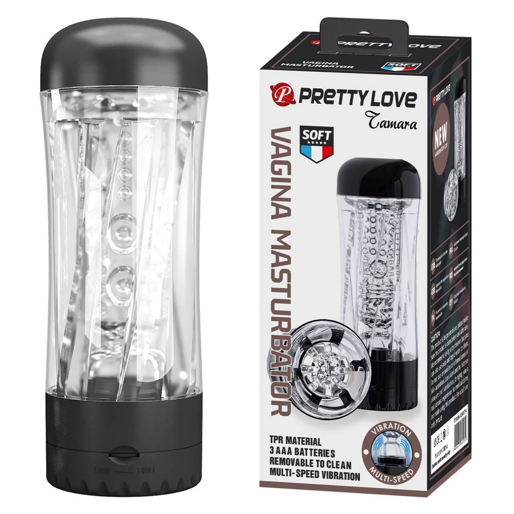 Мастурбатор в колбе Pretty Love Jamara с вибрацией, прозрачный, 19 х 6.5 см фото №0 — секс игрушки: Украина, NO TABOO