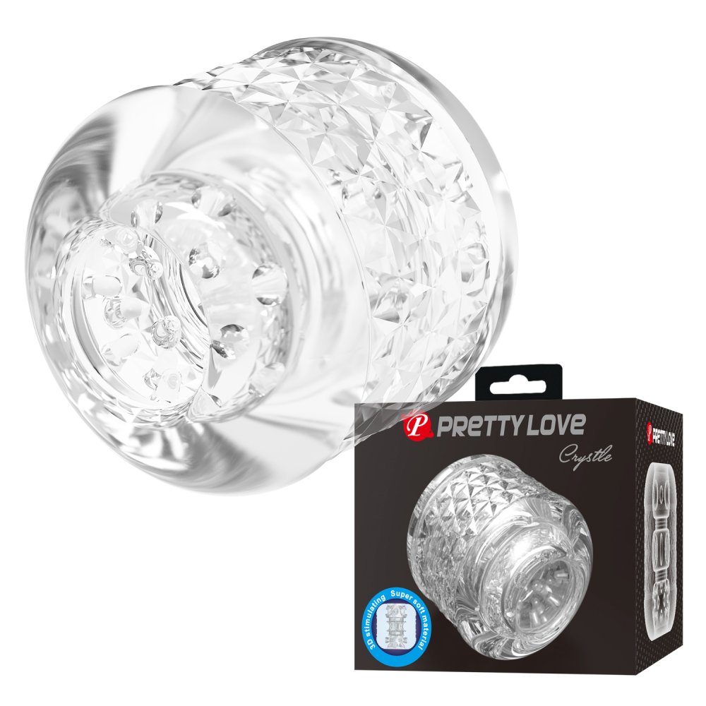 Минимастурбатор сквозной Pretty Love Crystle рельефный, прозрачный, 6 х 6 см фото №0 — секс игрушки: Украина, NO TABOO
