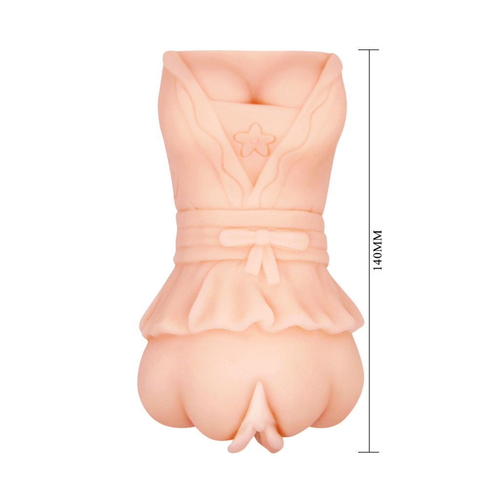 Мастурбатор-вагіна CRAZY BULL 3D Vagina с вибрацией, бежевий, 14 х 6 см фото №9 — секс игрушки: Украина, NO TABOO