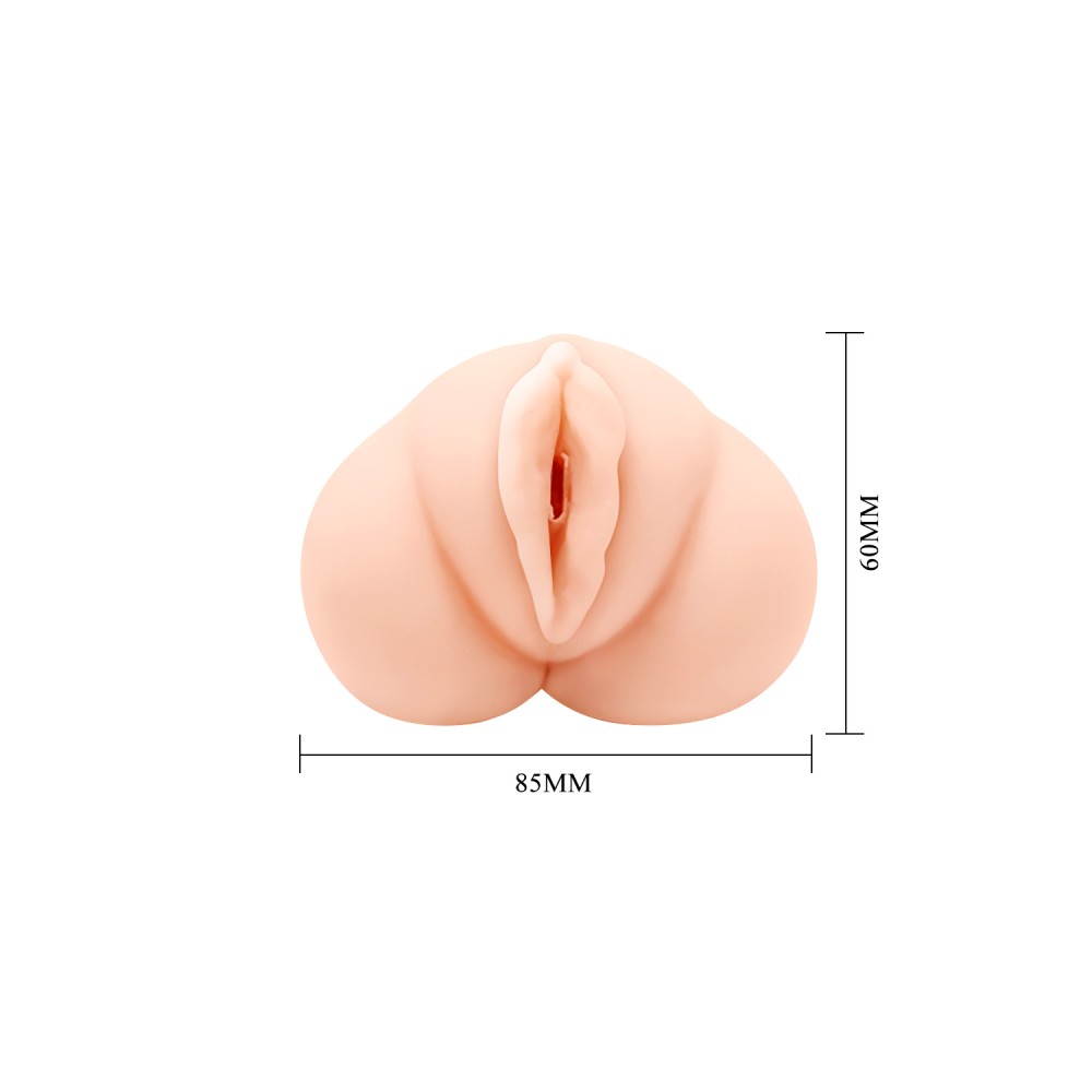 Мастурбатор-вагіна CRAZY BULL 3D Vagina с вибрацией, бежевий, 14 х 6 см фото №10 — секс игрушки: Украина, NO TABOO