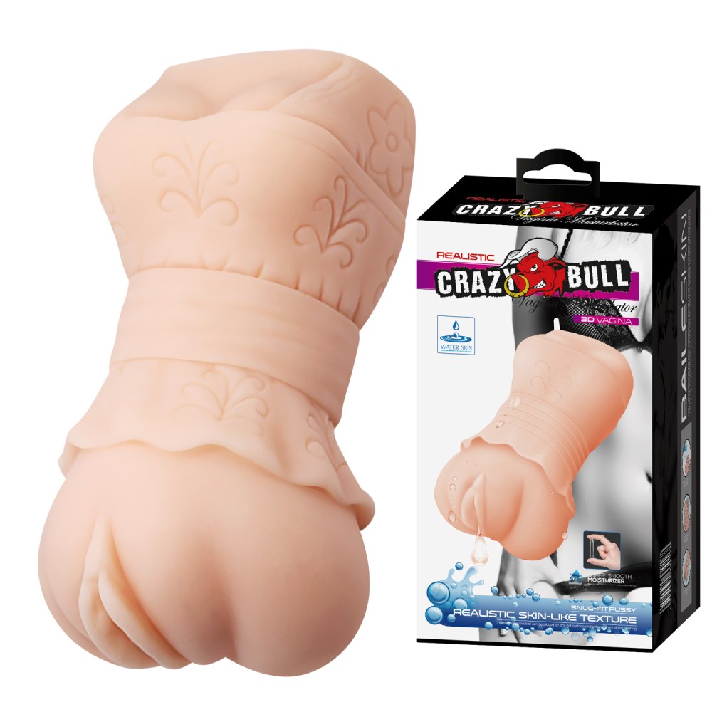 Мастурбатор-вагина CRAZY BULL 3D Vagina реалистичный, бежевый, 13.5 х 7.1 см фото №0 — секс игрушки: Украина, NO TABOO
