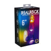 Вибратор с LED-подсветкой REALROCK с пультом, на присоске, прозрачный, 15 х 4 см фото №2 — секс игрушки: Украина, NO TABOO