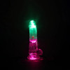 Вибратор с LED-подсветкой REALROCK с пультом, на присоске, прозрачный, 15 х 4 см фото №3 — секс игрушки: Украина, NO TABOO