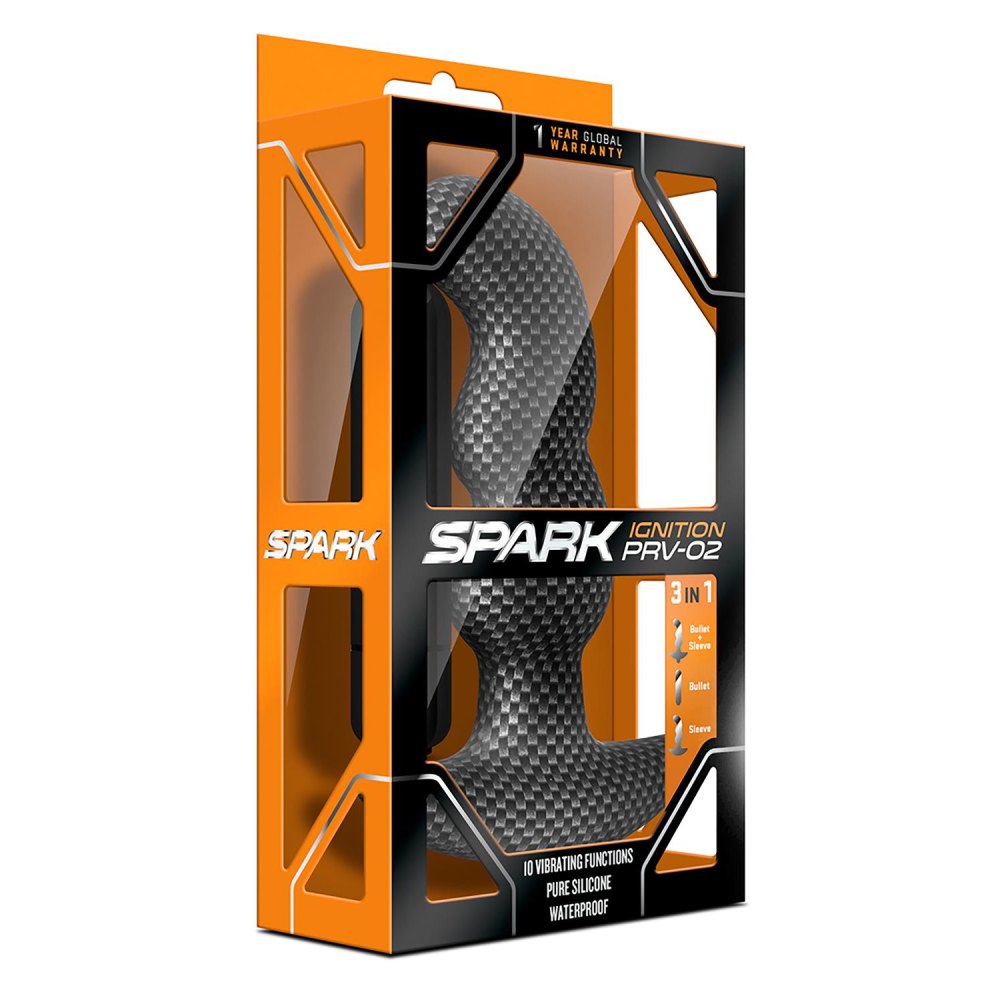 Вибромассажер простаты Blush Spark рельефный, черный, 15.2 х 3.3 см фото №2 — секс игрушки: Украина, NO TABOO