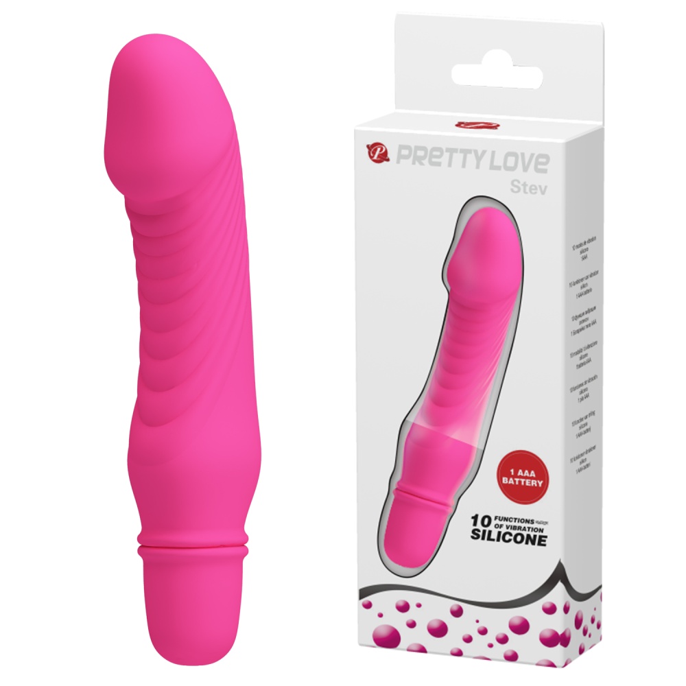 Вибратор для точки G Pretty Love Stev силиконовый, ярко-розовый, 13.5 х 2.9 см фото №0 — секс игрушки: Украина, NO TABOO