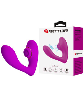 Вибратор с клиторальной пульсацией Pretty Love Nauty, фиолетовый, 14 х 10.9 см - No Taboo