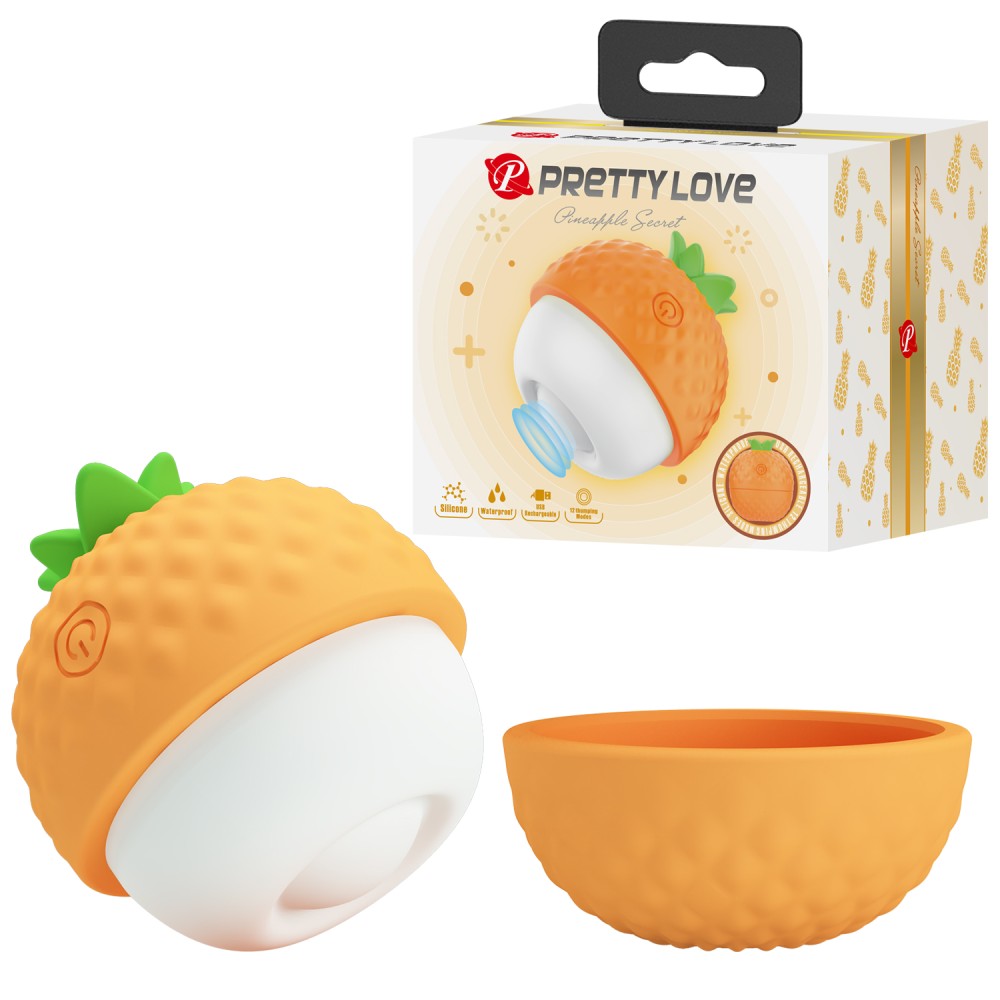 Клиторальный пульсатор Pretty Love Pineapple Secret оранжевый, 5.7 х 5.1 см фото №0 — секс игрушки: Украина, NO TABOO