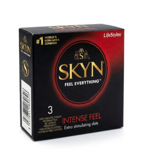 Презервативи безлатексні SKYN Intense Feel, з пухирцями, 3 шт - No Taboo