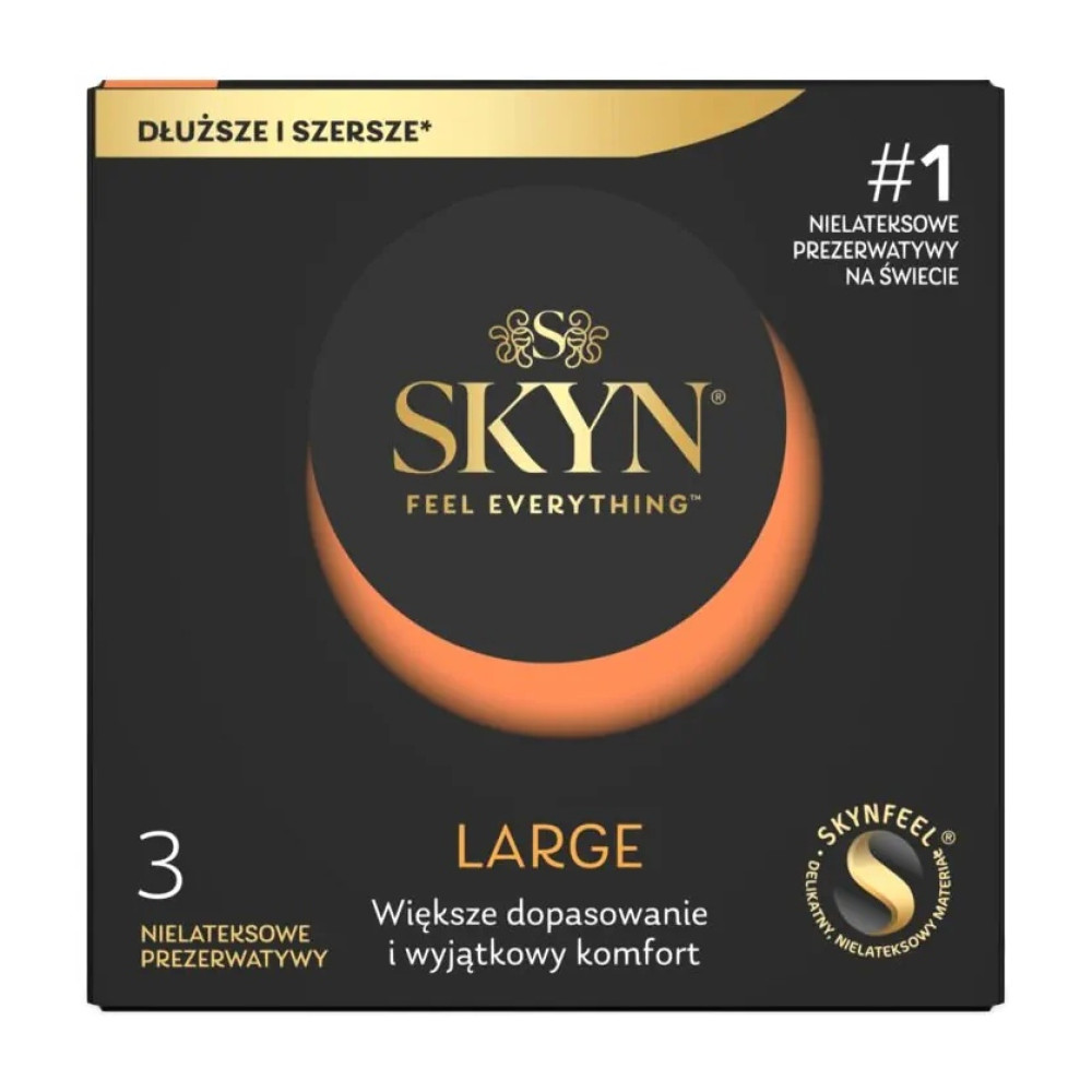 Презервативы безлатексные SKYN Large, большого размера, 3 шт, фото №0 — секс шоп Украина, NO TABOO