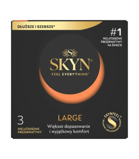 Презервативы безлатексные SKYN Large, большого размера, 3 шт - No Taboo