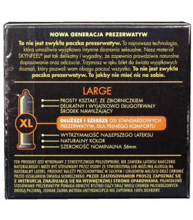 Презервативы безлатексные SKYN Large, большого размера, 3 шт - No Taboo