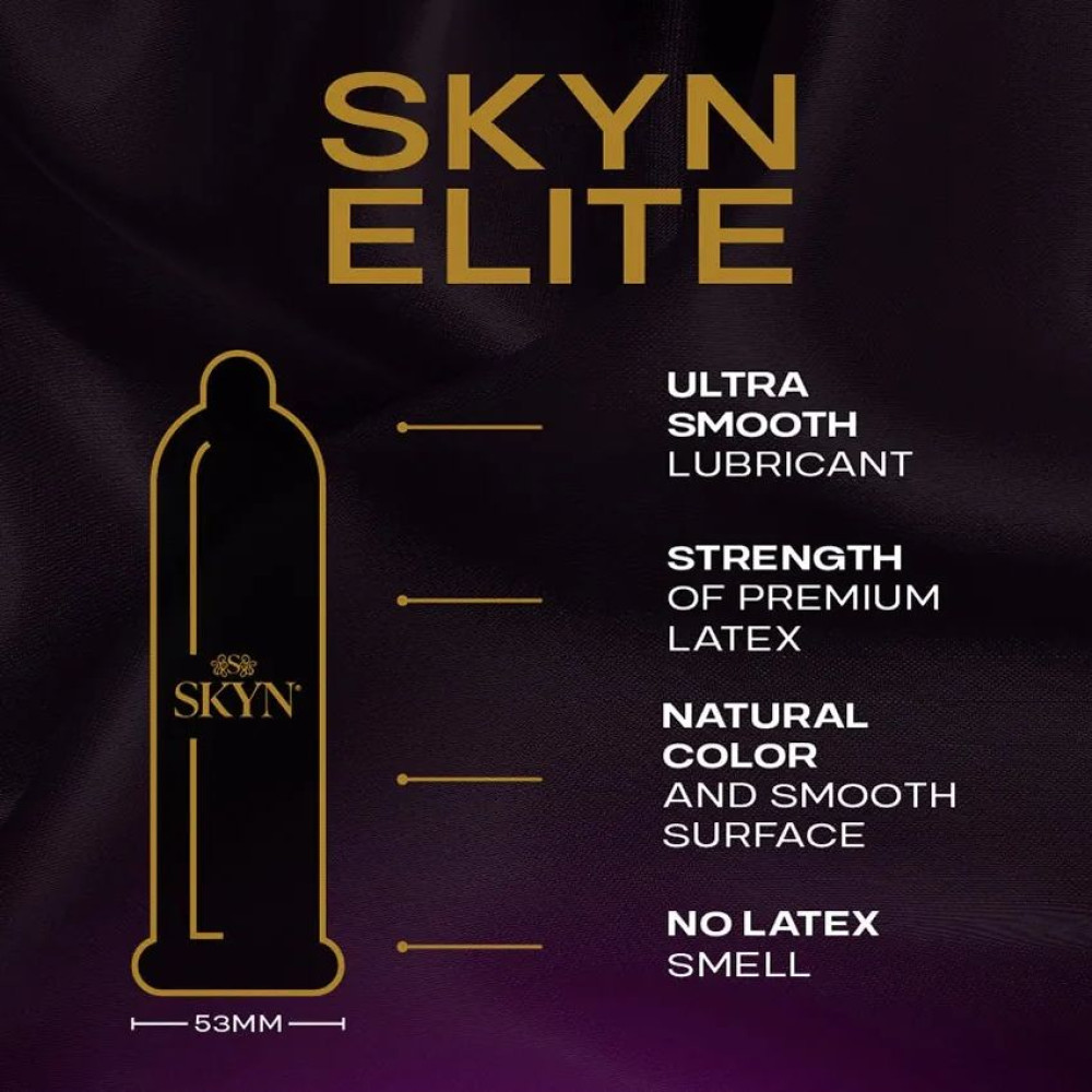 Презервативи безлатексні SKYN Elite ультратонкі, 24 шт, фото №3 — секс шоп Україна, NO TABOO