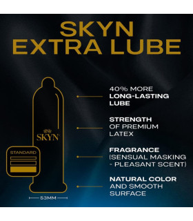 Презервативы безлатексные SKYN Extra Lube, с дополнительной смазкой, 24 шт - No Taboo