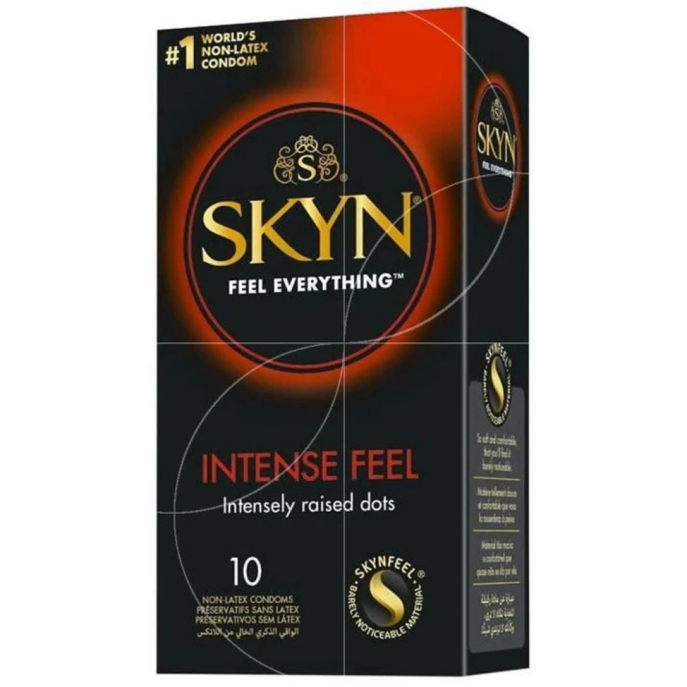 Презервативы безлатексные SKYN Intense Feel, с рельефом, 10 шт, фото №0 — секс шоп Украина, NO TABOO