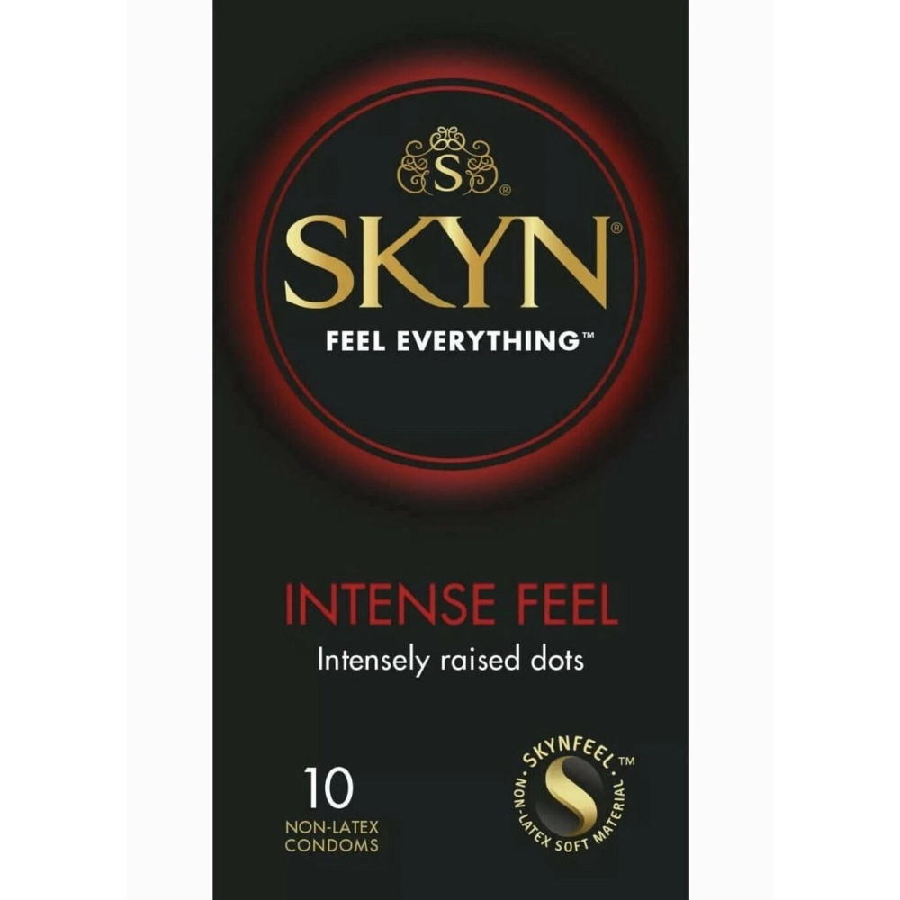 Презервативы безлатексные SKYN Intense Feel, с рельефом, 10 шт, фото №2 — секс шоп Украина, NO TABOO