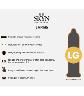 Презервативы безлатексные SKYN Large, большого размера, 6 шт - No Taboo
