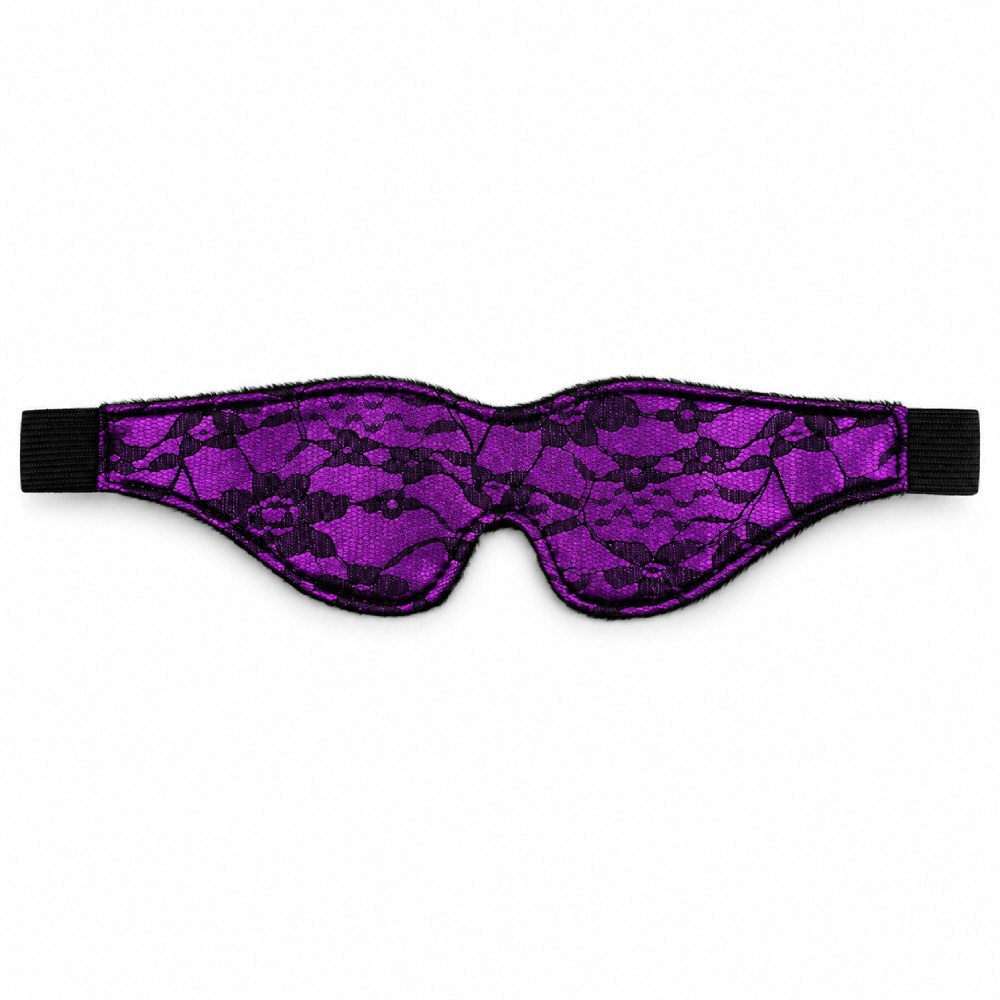 Маска на очі DS Fetish з мереживом, на резинці, фіолетова, One Size, фото №2 — секс шоп Україна, NO TABOO