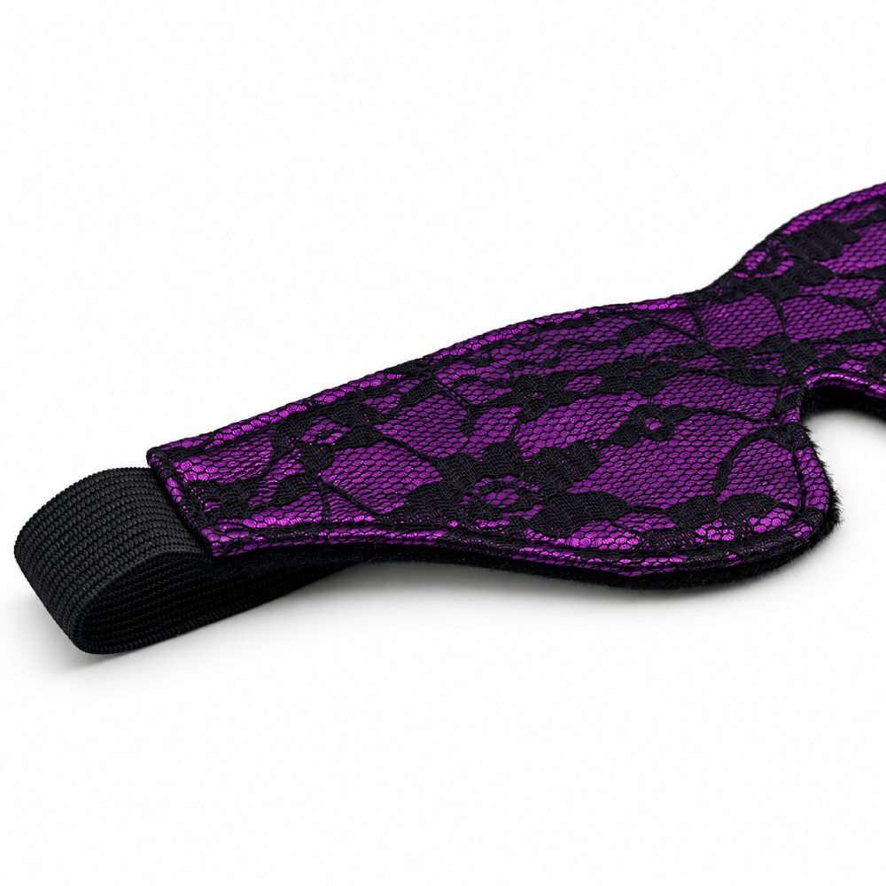 Маска на очі DS Fetish з мереживом, на резинці, фіолетова, One Size, фото №4 — секс шоп Україна, NO TABOO