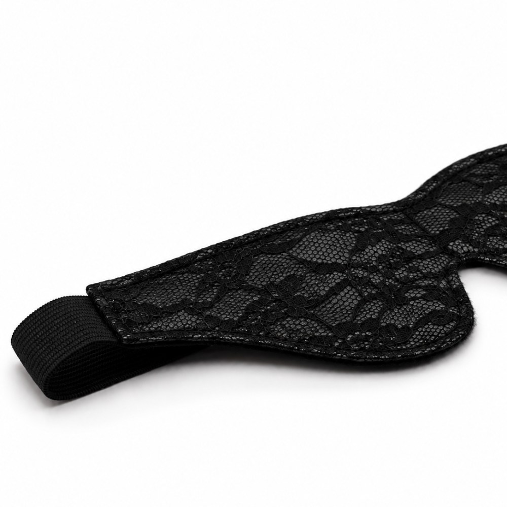Маска на очі DS Fetish з мереживом, на резинці, чорна, One Size, фото №3 — секс шоп Україна, NO TABOO